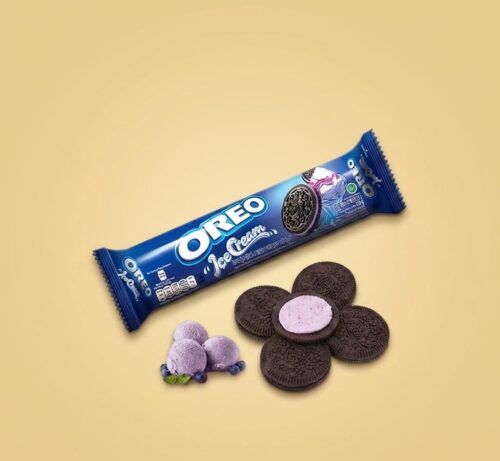 Oreo Ice Cream Blueberry flavored biscuits